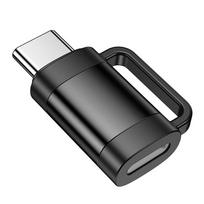 usb c to lightning - Hoco UA31E OTG USB-C į Lightning adapteris juodas (Black) - 5 nuotrauka