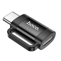 usb c to lightning - Hoco UA31E OTG USB-C į Lightning adapteris juodas (Black) - 6 nuotrauka