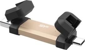 external ssd - Silicon Power DS72 | 1000GB | USB Type-A and USB Type-C 3.2 Gen 2 | Gold | SP001TBUC3S72VPG - 2 nuotrauka