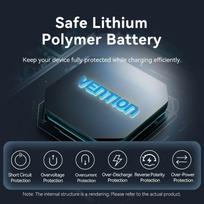 mini power bank - Vention FHEH0 10000 mAh 35W Pilkas (Grey) - 11 nuotrauka