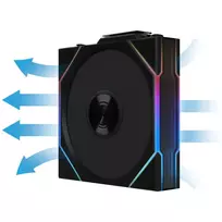 120mm fan - Lian Li Uni Fan TL Wireless Ventiliatorius ARGB PWM - Atvirkštinės Mentės 120mm Juodas (Black) - 3 nuotrauka