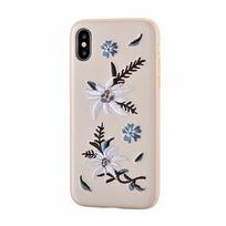 Devia "Flower Embroidery Back Case iPhone X Jalam" Beige