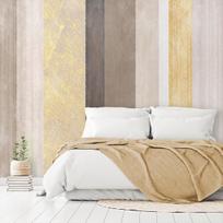 Fototapetas Artgeist Striped Pattern - Abstract Background In Various Stripes With Gold Pattern, 210 cm x 300 cm