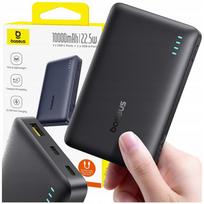 Baseus EnerFill FP21, 10000mAh, 22.5W, USB-A, USB-C, juodas (black)