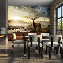 Fototapetas Artgeist Deers by mountain stream LFTNT0771, 154 cm x 200 cm
