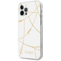 iphone 12 pro gold - Guess Gold Chain Collection Back Case For Apple iPhone 12 Pro Max White - 4 nuotrauka