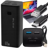 65w power bank pd - Blow PB20G, 20000mAh, 65W, juodas (black) - 1 nuotrauka