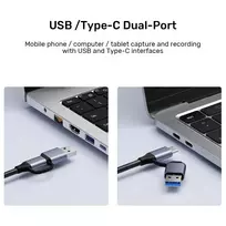 video grabber - Adapteris Unitek Grabber USB-C/USB, HDMI 1.4b, sidabro/juoda - 2 nuotrauka