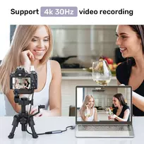 video grabber - Adapteris Unitek Grabber USB-C/USB, HDMI 1.4b, sidabro/juoda - 4 nuotrauka