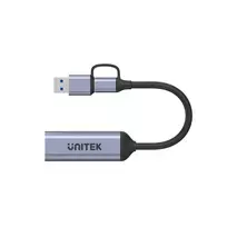video grabber - Adapteris Unitek Grabber USB-C/USB, HDMI 1.4b, sidabro/juoda - 5 nuotrauka