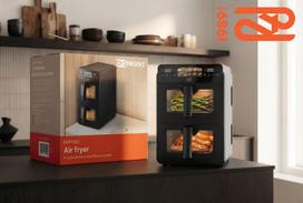 karsto oro gruzdintuve double - PROMIS Double Vertical Fat-Free Fryer 10L Juoda (Black) - 2 nuotrauka