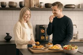 karsto oro gruzdintuve double - PROMIS Double Vertical Fat-Free Fryer 10L Juoda (Black) - 6 nuotrauka