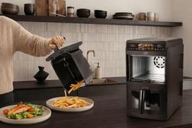 karsto oro gruzdintuve double - PROMIS Double Vertical Fat-Free Fryer 10L Juoda (Black) - 7 nuotrauka