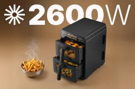 karsto oro gruzdintuve double - PROMIS Double Vertical Fat-Free Fryer 10L Juoda (Black) - 12 nuotrauka