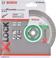 bosch x lock - Deimantinis pjovimo diskas Bosch X-LOCK Best for Ceramic Extra Clean Turbo; 125 mm - 6 nuotrauka