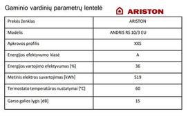 vandens sildytuvas 10l - Ariston ANDRIS RS 10l Over Sink - 3 nuotrauka
