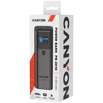 power bank 27000mah - Canyon PB-2010 TFT 27000 mAh 140W Tamsiai Pilka (Dark Grey) - 2 nuotrauka
