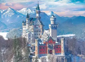 Eurographics Neuschwanstein Castle in Winter 6000-5419, 67.6 x 48.9 cm, 1000 det.