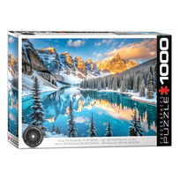 Eurographics Lake Moraine in Winter, 67.6 x 48.9 cm, 1000 det.