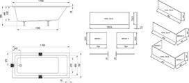 senukai akrilines vonios - Vonia, laisvai pastatoma Ravak 10°, 170 cm x 75 cm x 44.5 cm, stačiakampis - 4 nuotrauka