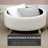 suoliukas daiktadeze - HOMCOM Suoliukas su daiktadėže, smėlinis (Beige) - 7 nuotrauka