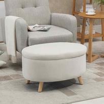 suoliukas daiktadeze - HOMCOM Suoliukas su daiktadėže, smėlinis (Beige) - 9 nuotrauka