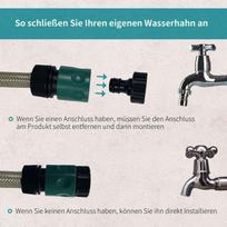 automatine laistymo zarna - DURHAND Automatinė žarnos ritė 10 m Žalia (Green) + Juoda (Black) - 4 nuotrauka