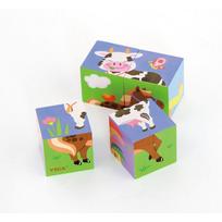 blokuotas uk - Viga Farm 50835 medinė dėlionė, 4 kaladėlės - 4 nuotrauka