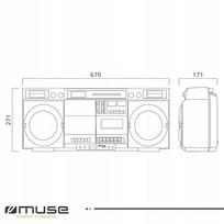 cd player - Muse M-380 GBS Ghetto Blasters Sidabras (Silver) - 3 nuotrauka