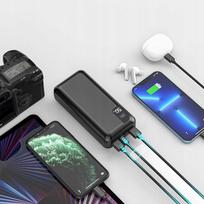 power bank 30000mah - Baseus Airpow Fast Charge, 30000mAh, 20W, juodas (black) - 2 nuotrauka