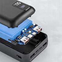 power bank 30000mah - Baseus Airpow Fast Charge, 30000mAh, 20W, juodas (black) - 3 nuotrauka
