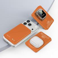 blavec power bank - Blavec 10000mAh BJ-04 Slim 22.5W MagSafe Oranžinė (Orange) - 6 nuotrauka
