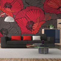 Fototapetas Artgeist Pleated Poppies, 270 cm x 450 cm