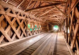 Fototapetas Artgeist Wooden Bridge 3XLFT354SAM, 256 cm x 343 cm