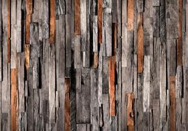 Fototapetas Artgeist Wooden Curtain (Grey And Brown) MFT1812SAM, 105 cm x 147 cm