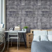 Fototapetas Artgeist Grey Fortress - Background With Regular Rectangles With Concrete Texture, 140 cm x 196 cm