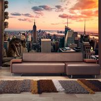 Fototapetas Artgeist New York: The Skyscrapers And Sunset XLNEW010789SAM, 175 cm x 245 cm