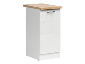 Apatinė virtuvinė spintelė Junona Line Right, ąžuolo spalvos (Oak)/balta (White), 47 cm x 40 cm x 85.7 cm