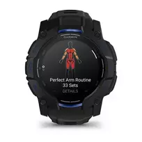 garmin - Garmin Instinct 3 50mm AMOLED Juodas/Bolt Mėlynas (Black/Bolt Blue) - 2 nuotrauka