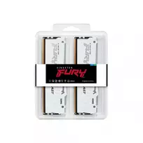 kingston fury beast 32gb - Kingston Fury Beast RGB, DDR5, 32 GB (2x16GB), 5600 MHz, CL40, Baltas (White) - 2 nuotrauka