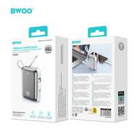 power bank 45w - BWOO P77, 10000mAh, 45W, pilkas (grey) - 2 nuotrauka