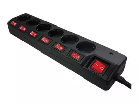 ilgintuvas 1.5 - LogiLink LPS233 Buitinis ilgintuvas 1.5 m 6 lizdų Juodas (Black) - 3 nuotrauka