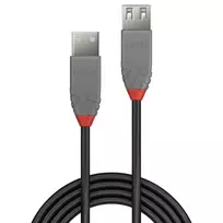 usb prailginimo - CABLE USB2 TYPE A 1M/ANTHRA 36702 LINDY - 2 nuotrauka