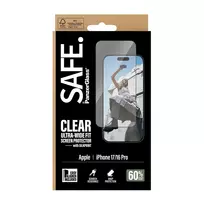 iphone 16 pro screen protector - PanzerGlass SAFE. Screen Protector w. black Frame iPhone 17/16 Pro - 4 nuotrauka