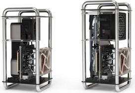 mini itx case - Kompiuterio korpusas Streacom DA6 XL, juoda/chromo - 4 nuotrauka