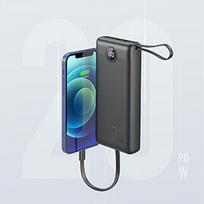 power bank type c 20000mah - Veger C20 (W2047 / W2059), 20000mAh, juodas (black) - 15 nuotrauka