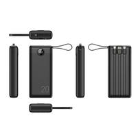 power bank type c 20000mah - Veger C20 (W2047 / W2059), 20000mAh, juodas (black) - 21 nuotrauka