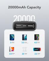 l20 3 0 - Veger L20S, 20000mAh, 20W, juodas (black) - 5 nuotrauka