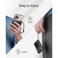 10000mah power bank - Veger MagOn VP1151/W1151, 10000mAh, 20W, belaidis įkrovimas, baltas (white) - 11 nuotrauka