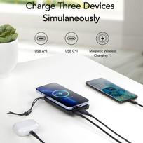 10000mah power bank - Veger MagOn VP1151/W1151, 10000mAh, 20W, belaidis įkrovimas, baltas (white) - 19 nuotrauka